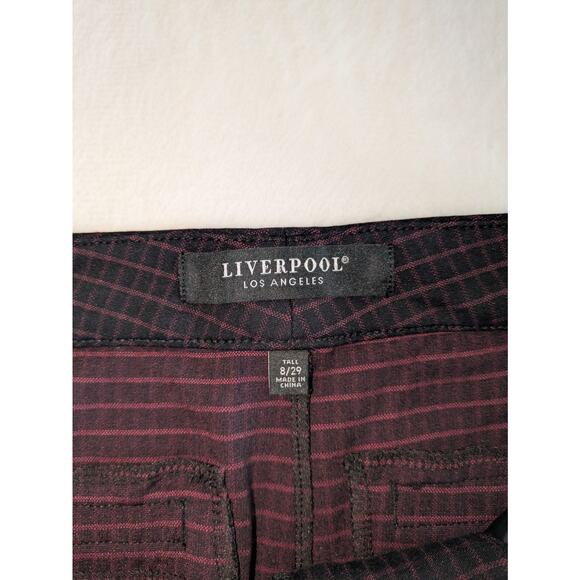 Liverpool Black/Red Renee Straight Leg Mid Rise Dress Pants Womens 8/29 - Picture 8 of 10